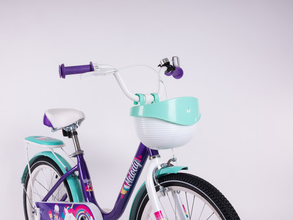 Изображение товара Детский велосипед Tech Team Melody 20 / NN013870 (фиолетовый/бирюзовый, разобранный, в коробке)