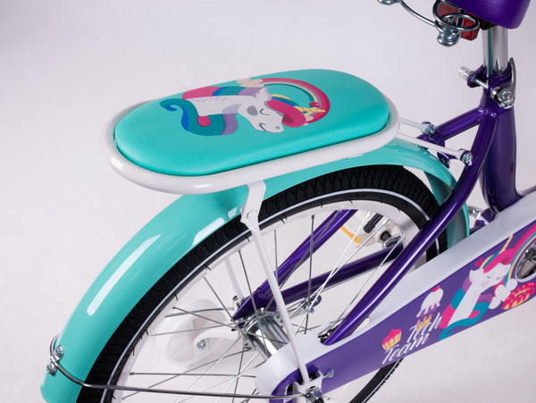 Изображение товара Детский велосипед Tech Team Melody 20 / NN013870 (фиолетовый/бирюзовый, разобранный, в коробке)