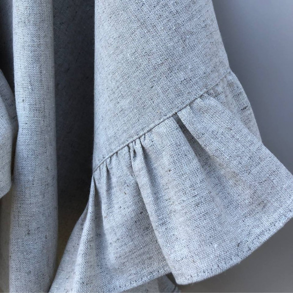 Изображение товара Набор полотенец ОМурМебель Хозяйственные с рюшами 45x70см (3шт, серый)