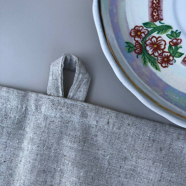 Изображение товара Набор полотенец ОМурМебель Хозяйственные с рюшами 45x70см (3шт, серый)