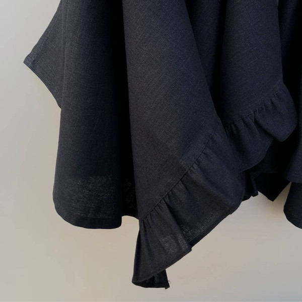 Изображение товара Набор полотенец ОМурМебель Хозяйственные с рюшами 45x70см (3шт, черный)