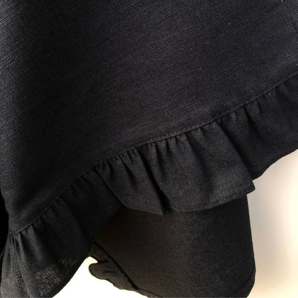 Изображение товара Набор полотенец ОМурМебель Хозяйственные с рюшами 45x70см (3шт, черный)