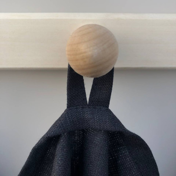 Изображение товара Набор полотенец ОМурМебель Хозяйственные с рюшами 45x70см (3шт, черный)