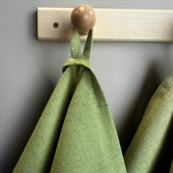 Изображение товара Набор полотенец ОМурМебель Хозяйственные с рюшами 45x70см (3шт, зеленый)