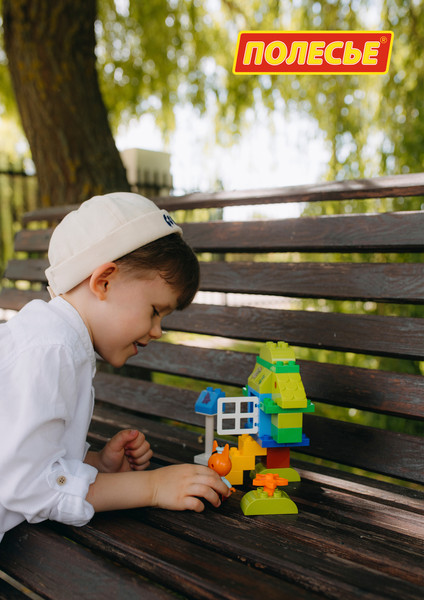 Изображение товара Конструктор Полесье Макси Три кота. Коржик и домик на дереве / 77216 (26эл)