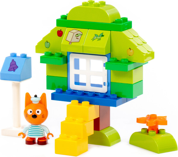 Изображение товара Конструктор Полесье Макси Три кота. Коржик и домик на дереве / 77216 (26эл)