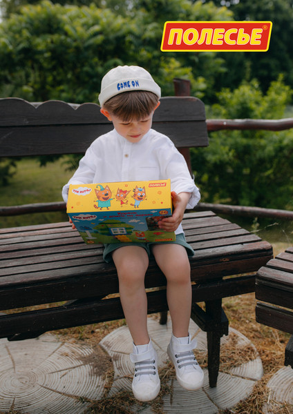 Изображение товара Конструктор Полесье Макси Три кота. Коржик и домик на дереве / 77216 (26эл)