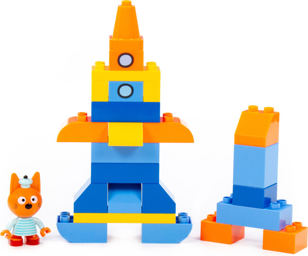 Изображение товара Конструктор Полесье Макси Три кота. Коржик и ракета / 77223 (25эл)