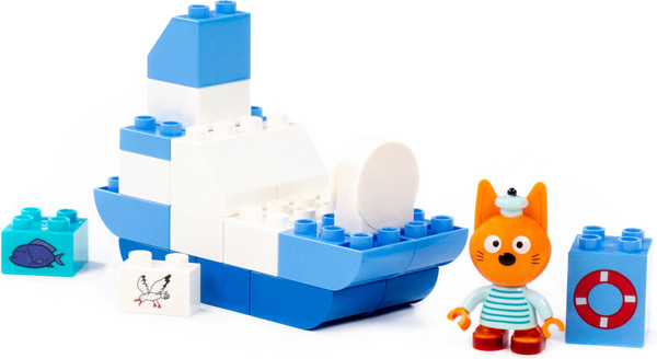 Изображение товара Конструктор Полесье Макси Три кота. Коржик на корабле / 77230 (22эл)