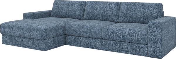 Изображение товара Диван угловой Rivalli Дискавери с оттоманкой левая (Katrin azure)