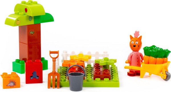 Изображение товара Конструктор Полесье Макси Три кота. Мама и урожай / 77254 (21эл)