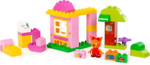 Изображение товара Конструктор Полесье Макси Три кота. Карамелька и домик / 58991 (44эл)