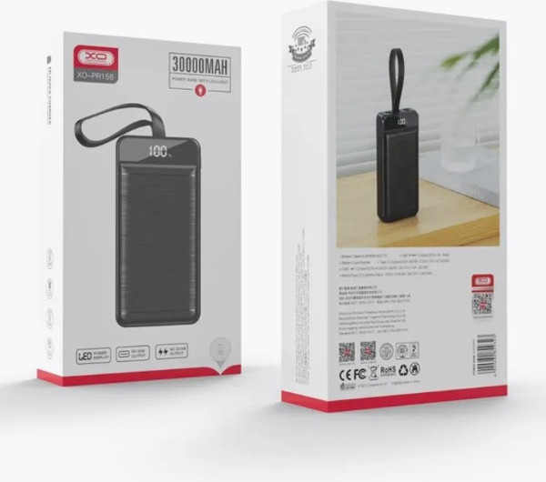 Изображение товара Портативное зарядное устройство XO PD20W/QC22.5W 30000мАч PR156