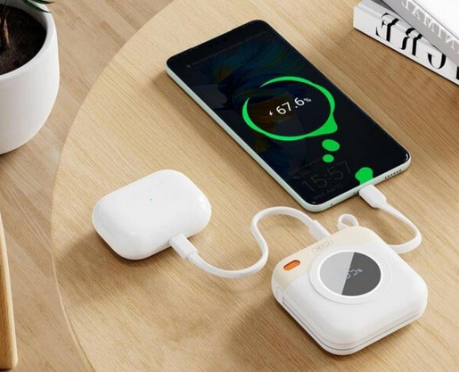 Изображение товара Портативное зарядное устройство XO 10 000 мАч 22.5W/20W PR258 (бежевый)