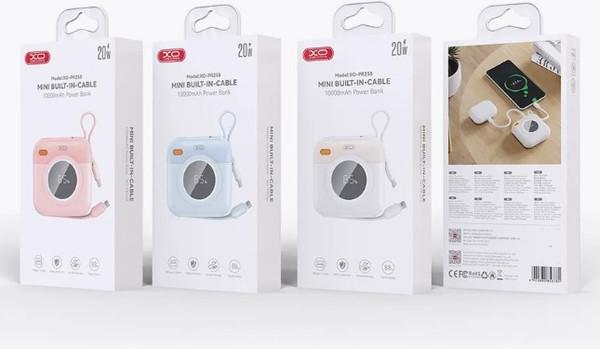 Изображение товара Портативное зарядное устройство XO 10 000 мАч 22.5W/20W PR258 (бежевый)