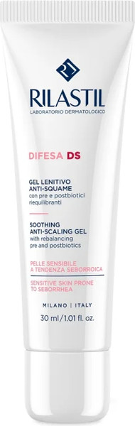 Изображение товара Гель для тела Rilastil Difesa DS Успокаивающий для чувствит. кожи, склонной к себорее (30мл)