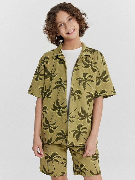 Изображение товара Рубашка детская Mark Formelle 113445 (р.140-68, пальмы на кедре)