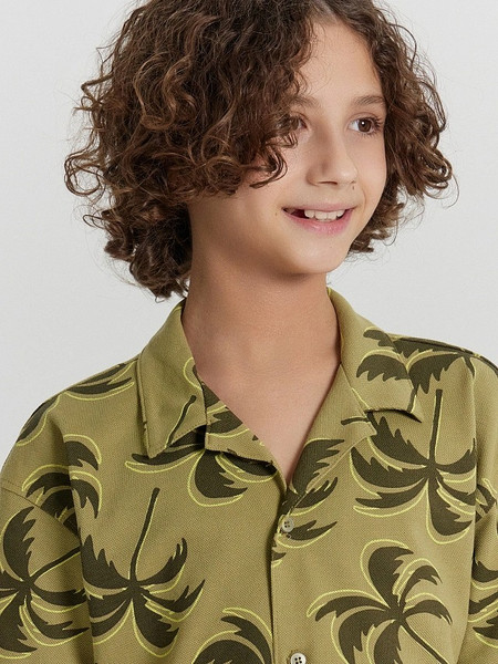 Изображение товара Рубашка детская Mark Formelle 113445 (р.140-68, пальмы на кедре)