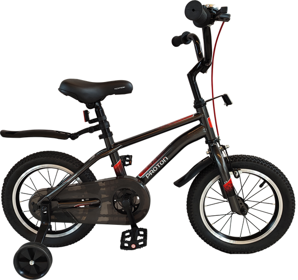 Изображение товара Детский велосипед Tech Team Proton 18 / NN013982 (черный, разобранный, в коробке)