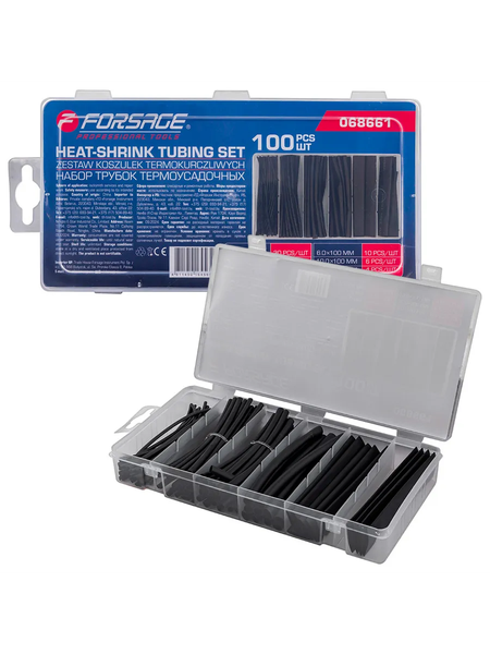 Изображение товара Набор трубок термоусаживаемых Forsage F-068661 (65440), (100шт)
