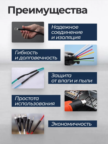 Изображение товара Набор трубок термоусаживаемых Forsage F-068667 (65441), (100шт)