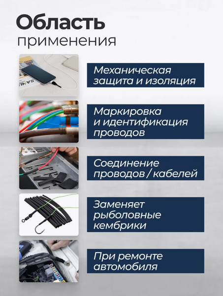Изображение товара Набор трубок термоусаживаемых Forsage F-068668 (65443), (128шт)