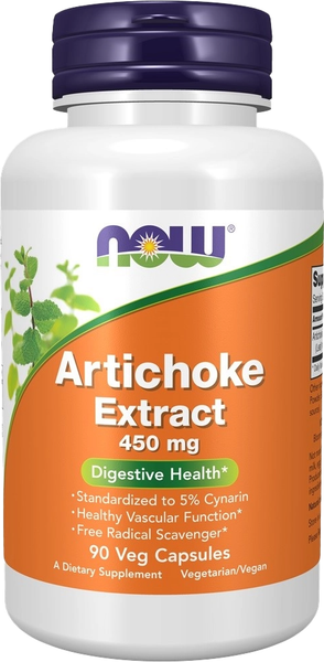Изображение товара Пищевая добавка NOW Foods Artichoke Extract 450mg (90капсул)