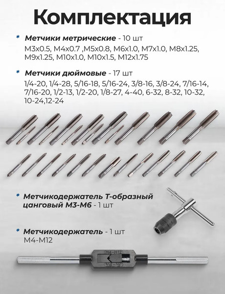Изображение товара Резьбонарезной набор Scheppach Sch-M060-3 (64897)