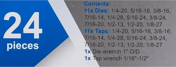 Изображение товара Резьбонарезной набор Scheppach Sch-M024-2 (64901)