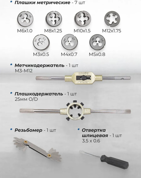 Изображение товара Резьбонарезной набор Scheppach Sch-M032-1 (64902)
