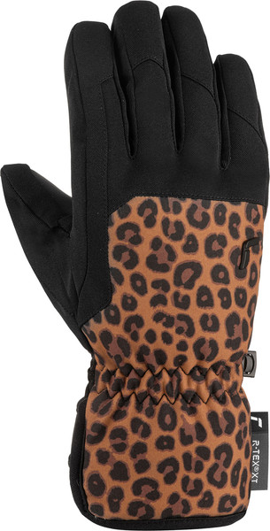 Изображение товара Перчатки лыжные Reusch Keira R-Tex Xt / 6431214_7054 (р.8.5, Black/Brown Leopard)