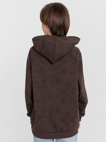 Изображение товара Худи детское Mark Formelle 123418 (р.152-76, коричневый acid wash/574-D-1 вышивка)