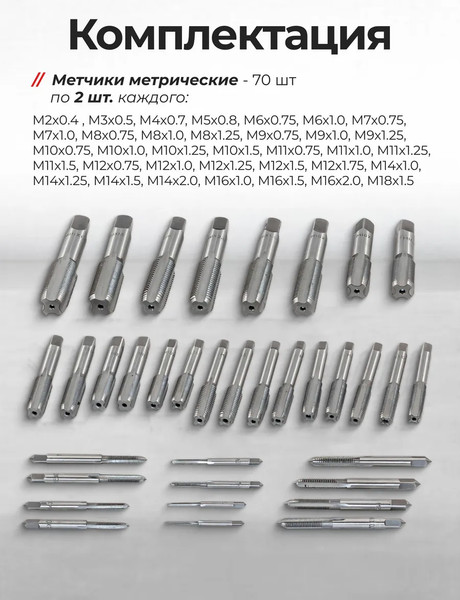 Изображение товара Резьбонарезной набор JBC M110-1 (64889)