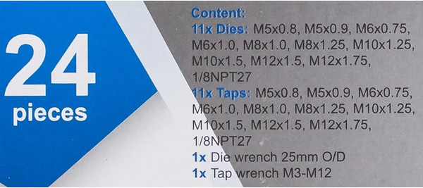 Изображение товара Резьбонарезной набор JBC M024-1 (64893)