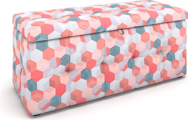 Изображение товара Банкетка Rivalli Деко (Honey combs coral ЦД)