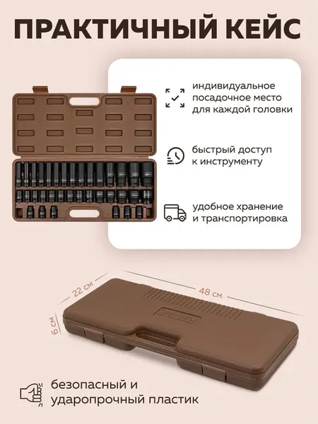 Изображение товара Набор головок слесарных Forstime FT-4353-5K (61 637)