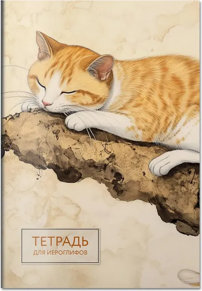 Изображение товара Тетрадь предметная Эксмо Для записи иероглифов. Рыжий котик / 9785042088247