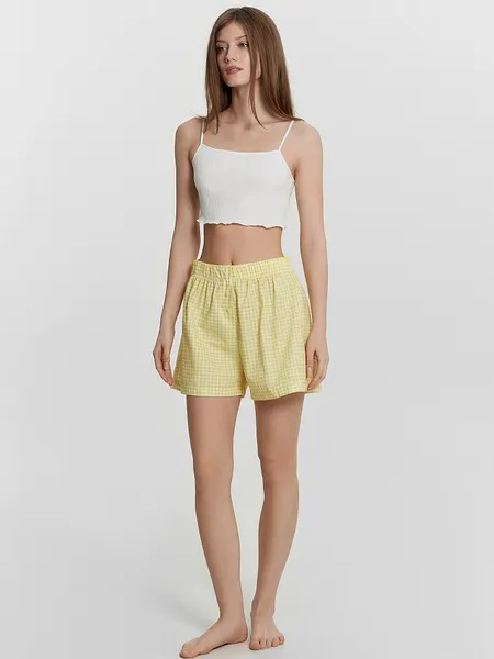 Изображение товара Шорты пижамные Mark Formelle 132367 (р.170-106, желтая клетка виши)