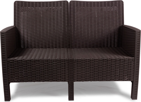 Изображение товара Диван садовый ВПМ Ротанг 2-х местный / 6199037 (темно-коричневый)