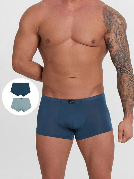 Изображение товара Комплект мужских трусов Mark Formelle 411122-2 (р.98-108, сланец/морская волна)