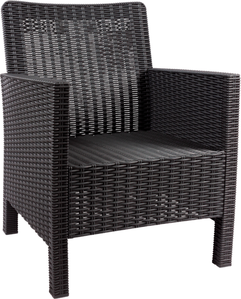 Изображение товара Кресло садовое ВПМ Ротанг / 6199088 (темно-серый)