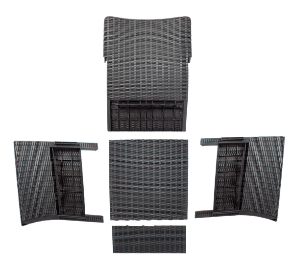 Изображение товара Кресло садовое ВПМ Ротанг / 6199088 (темно-серый)