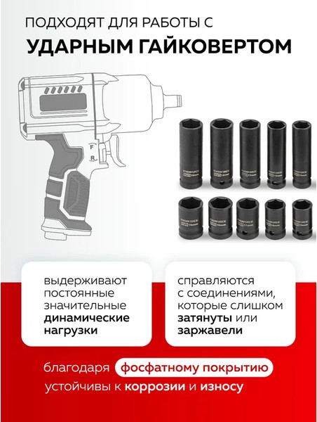 Изображение товара Набор головок слесарных Everforce EF-4201-5K (61685)