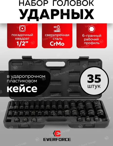 Изображение товара Набор головок слесарных Everforce EF-4353-5K (61638)