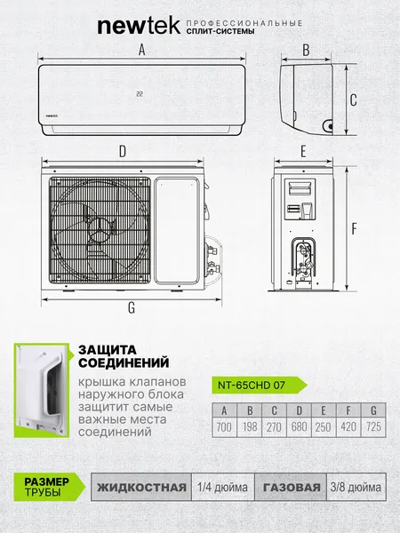 Изображение товара Сплит-система Newtek NT-65CHD07