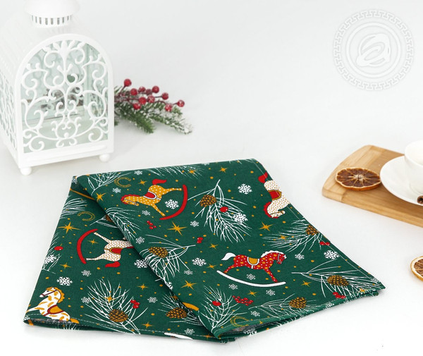 Изображение товара Полотенце АртПостель Лошадки из рогожки 50x70 