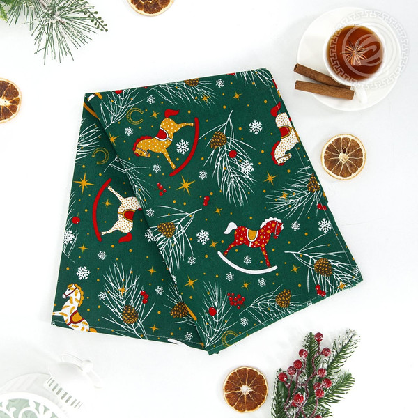 Изображение товара Полотенце АртПостель Лошадки из рогожки 50x70 