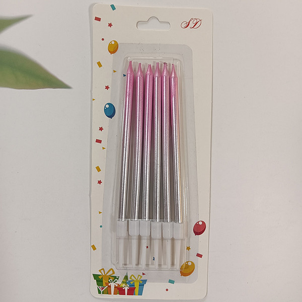 Изображение товара Набор свечей для торта S.G. Home Градиент SG-CC-6C (12.5см, розовый)