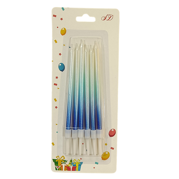 Изображение товара Набор свечей для торта S.G. Home Градиент SG-CC-6C (12.5см, голубой)