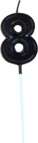 Изображение товара Свеча для торта S.G. Home Цифра 8 SG-CC-NB (черный)